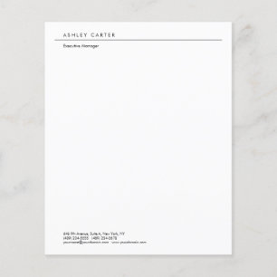Professionellens elegant, vit, ren, minimalistisk 