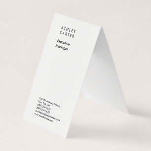 Professionellens elegant, vit, ren, minimalistisk  visitkort