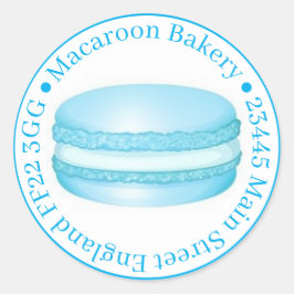 Professionellens favoritblockstämplar - Macaronblå Runt Klistermärke