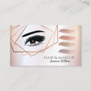 Professionellens geometriska makeup öga penseldrag visitkort