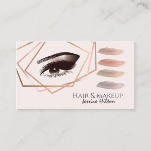 Professionellens geometriska makeup öga penseldrag visitkort