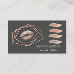 Professionellens geometriska makeup-penseldrag för visitkort