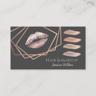 Professionellens geometriska makeup-penseldrag för visitkort