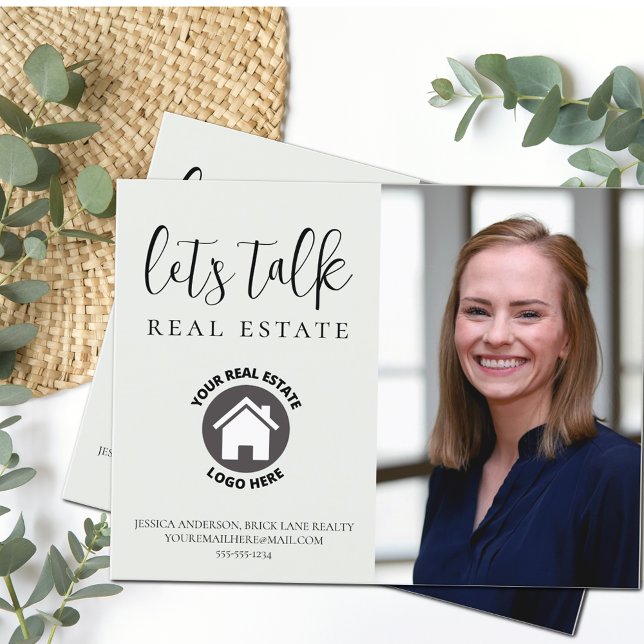 Professionellens kontaktinfo Foto Real Gods Vykort (Professional Contact Info Photo Real Estate Postcard)