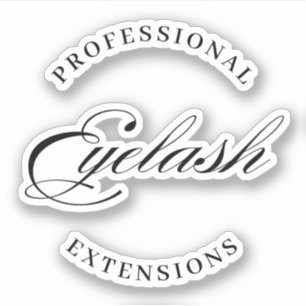 professionellens lash extensions skönhetssalon mod klistermärken