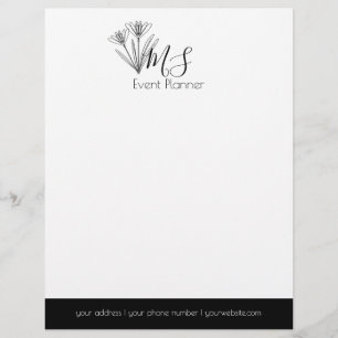 Professionellens Logotyp - Minimalistisk händelsep Brevhuvud
