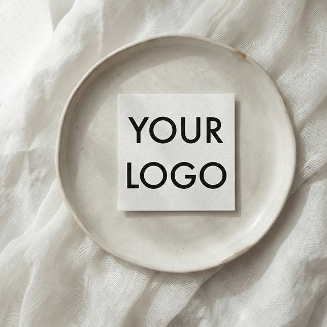 Professionellens Logotyp - minimalt, modernt, vitt Fyrkantigt Visitkort (Skapare uppladdad)