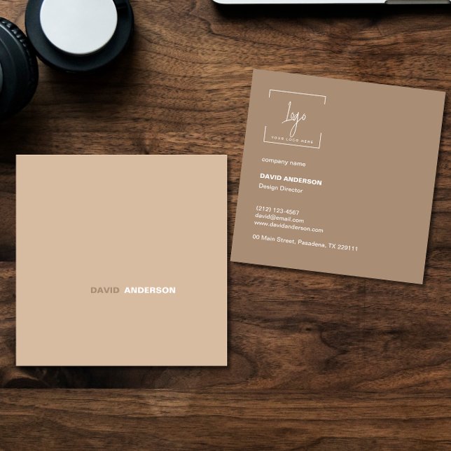 Professionellens Logotyp Modern enkel, minimalisti Fyrkantigt Visitkort (Professional Logo Modern Simple Minimalist Square Business Card)