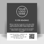 Professionellens Logotyp QR-kod - arbetsflödesmall<br><div class="desc">Professionellens Logotyp QR-kod, Business Template Flyer i grått. Den här anpassadet-mallen är designad för att tillgodose dina unika affärsinformationsbehov. Perfekt för att visa din logotyp, en QR-kod för att dirigera dina kunder till informationsresurser, kampanjer eller någon annan webbplats som du väljer. Ingen minsta kvantitet krävs. Lägg till Png-format för vit...</div>