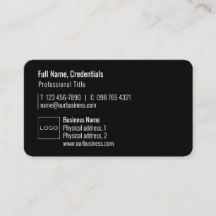 Professionellens Logotyp QR-kod Modern Minimal Bla Visitkort