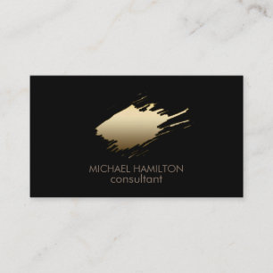 Professionellens minimalism faux guld penseldrag visitkort