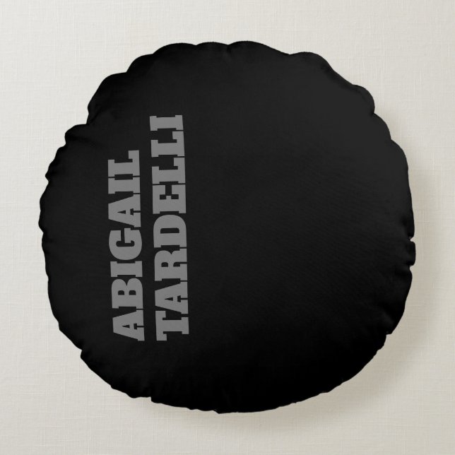 Professionellens minimalistiska, djärva, moderna n rund kudde (Framsidan)