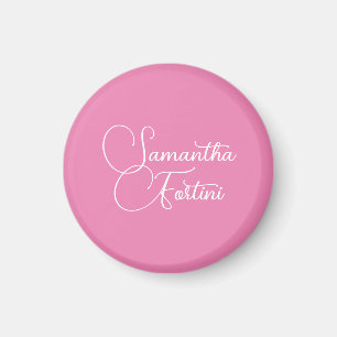 Professionellens minimalistiska handstil namn rosa magnet