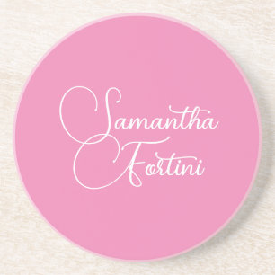 Professionellens minimalistiska handstil namn rosa underlägg