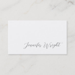 Professionellens minimalistiska kalligrafi grått-v visitkort