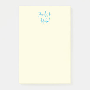 Professionellens minimalistiska kalligrafi namn post-it block