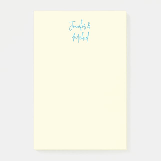 Professionellens minimalistiska kalligrafi namn post-it block (Framsida)