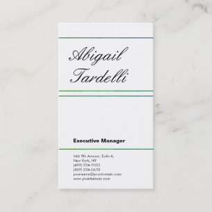 Professionellens minimalistiska klassiska handstil visitkort