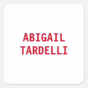 Professionellens minimalistiska moderna anpassning fyrkantigt klistermärke