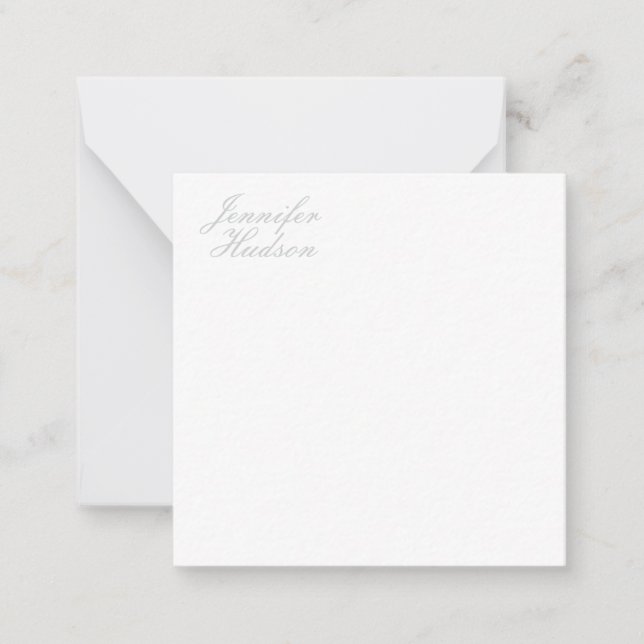 Professionellens minimalistiska moderna kalligrafi anteckningskort (Framsida)