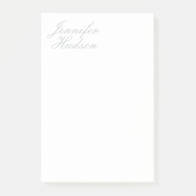 Professionellens minimalistiska moderna kalligrafi post-it block (Framsida)