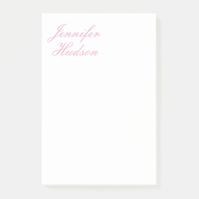 Professionellens minimalistiska moderna kalligrafi post-it block (Framsida)