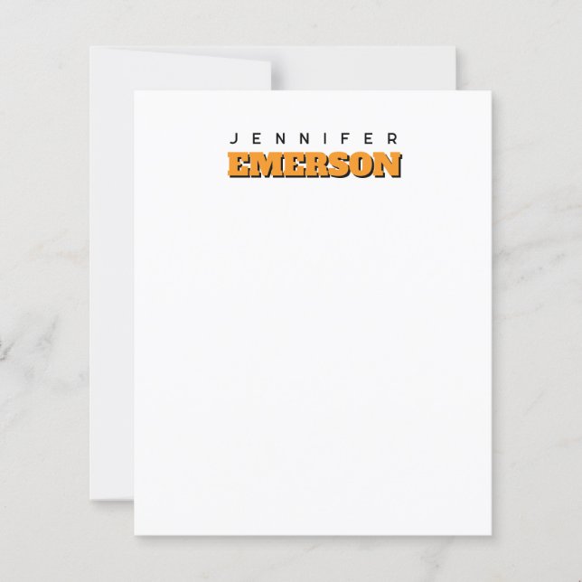 Professionellens minimalistiska moderna namn (Framsida)