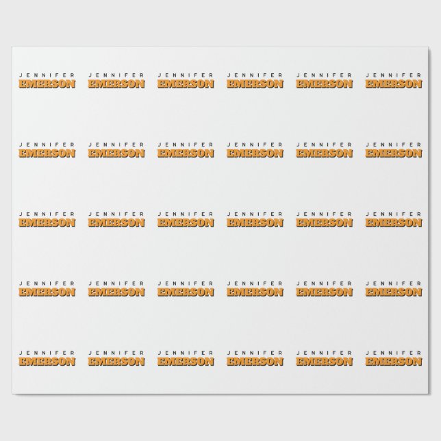 Professionellens minimalistiska moderna namn presentpapper (Platt)