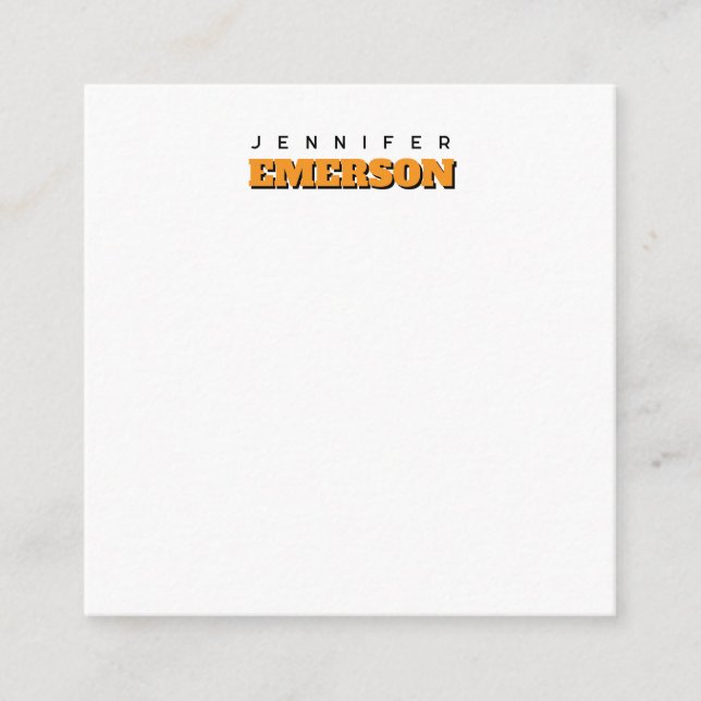 Professionellens minimalistiska moderna namn tilläggskort (Framsida)