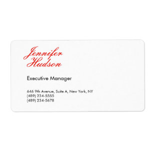 Professionellens minimalistiska moderna röda kalli fraktsedel