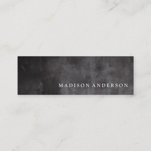 Professionellens minimalistiska moderna svarta kal mini visitkort (Framsida)