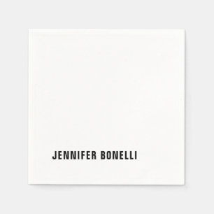 Professionellens minimalistiska moderna trendig na pappersservett