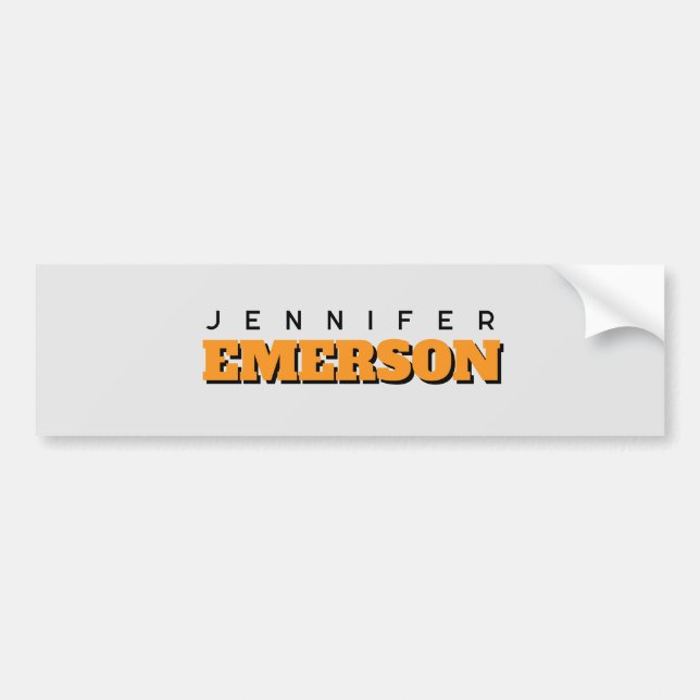 Professionellens minimalistiska moderna vanliga bildekal (Framsidan)
