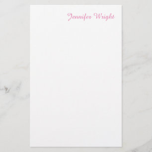 Professionellens minimalistiska rosa för kvinnor brevpapper