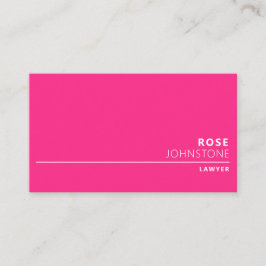 Professionellens minimalistiska Shock rosa Visitkort