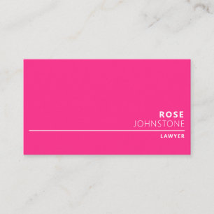 Professionellens minimalistiska Shock rosa Visitkort