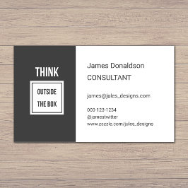 Professionellens moderna konsult mörk grått visitkort