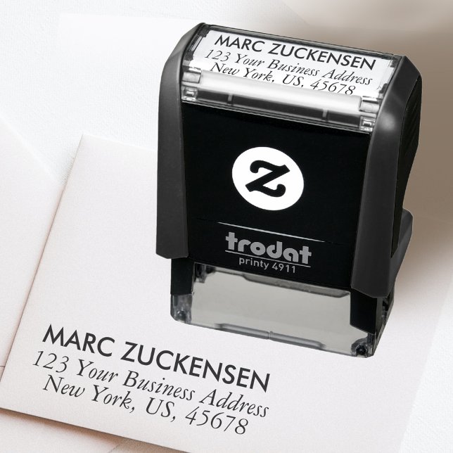 Professionellens Returadress Självfärgande Stämpel (custom return address stamp)
