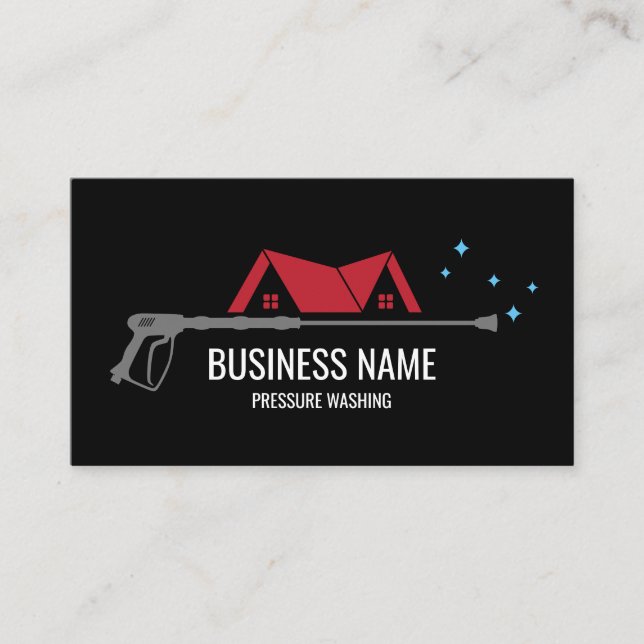 Professionellens tryck Tvättar elmaskulin Bu Visitkort (Framsida)