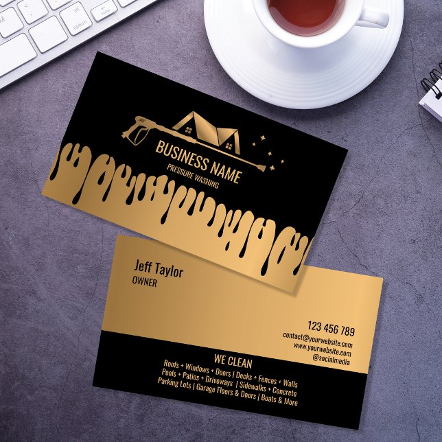 Professionellens tryck Tvättar strömmen Tvättande  Visitkort (Skapare uppladdad)