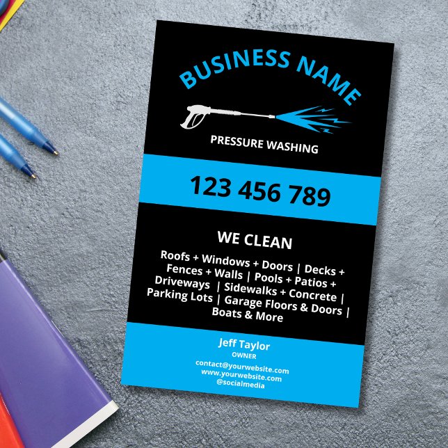 Professionellens tryck Tvättar  Tvättar Busine Flygblad (Skapare uppladdad)