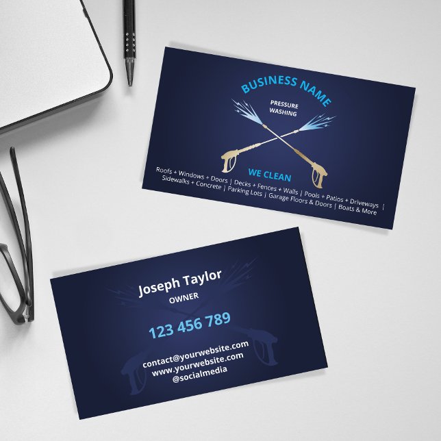 Professionellens tryck Tvättar  Tvättar Busine Visitkort (Skapare uppladdad)