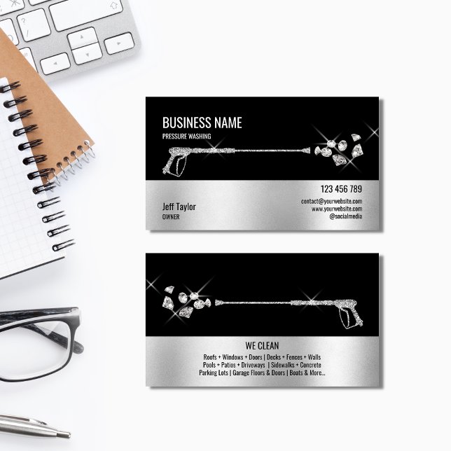 Professionellens Tvättat av strömförbrukning Tvätt Visitkort (Skapare uppladdad)