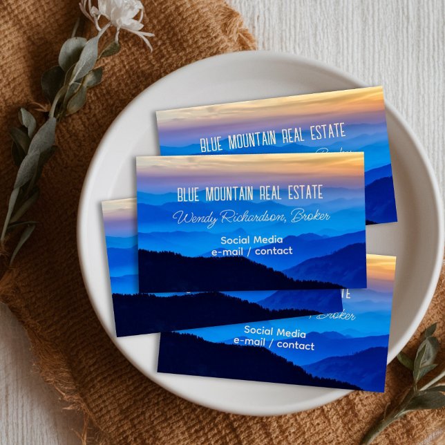 Professioneller för blå bergsvy visitkort (Skapare uppladdad)