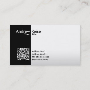 professionellsvarten/vit QR kodifierar Visitkort
