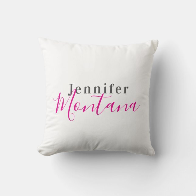Professionellt elegant modern minimalistiskt namn kudde (Framsida)
