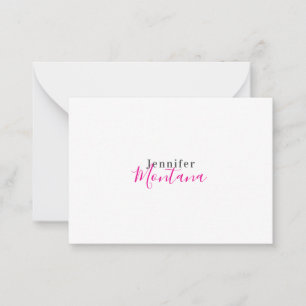 Professionellt elegant modernt minimalistiskt namn anteckningskort