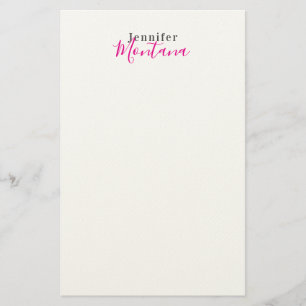 Professionellt elegant modernt minimalistiskt namn brevpapper