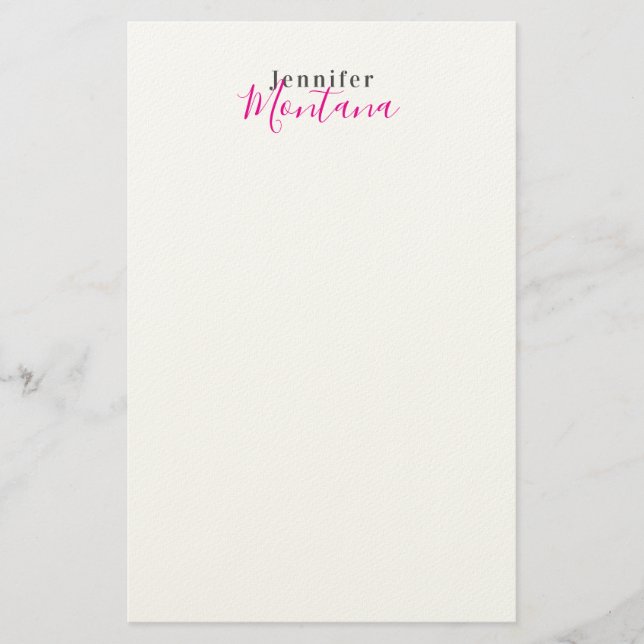 Professionellt elegant modernt minimalistiskt namn brevpapper (Framsida)