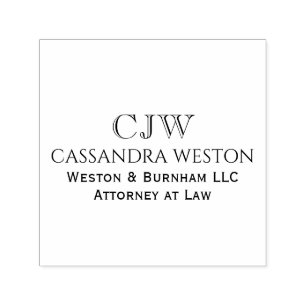 Professionellt företagsnamn Titel Initialer #2 Självfärgande Stämpel